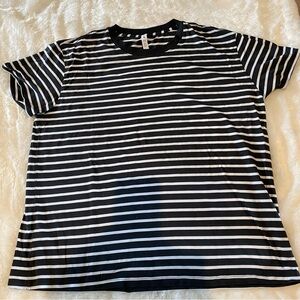 lululemon athletica Striped Short Sleeve Tee